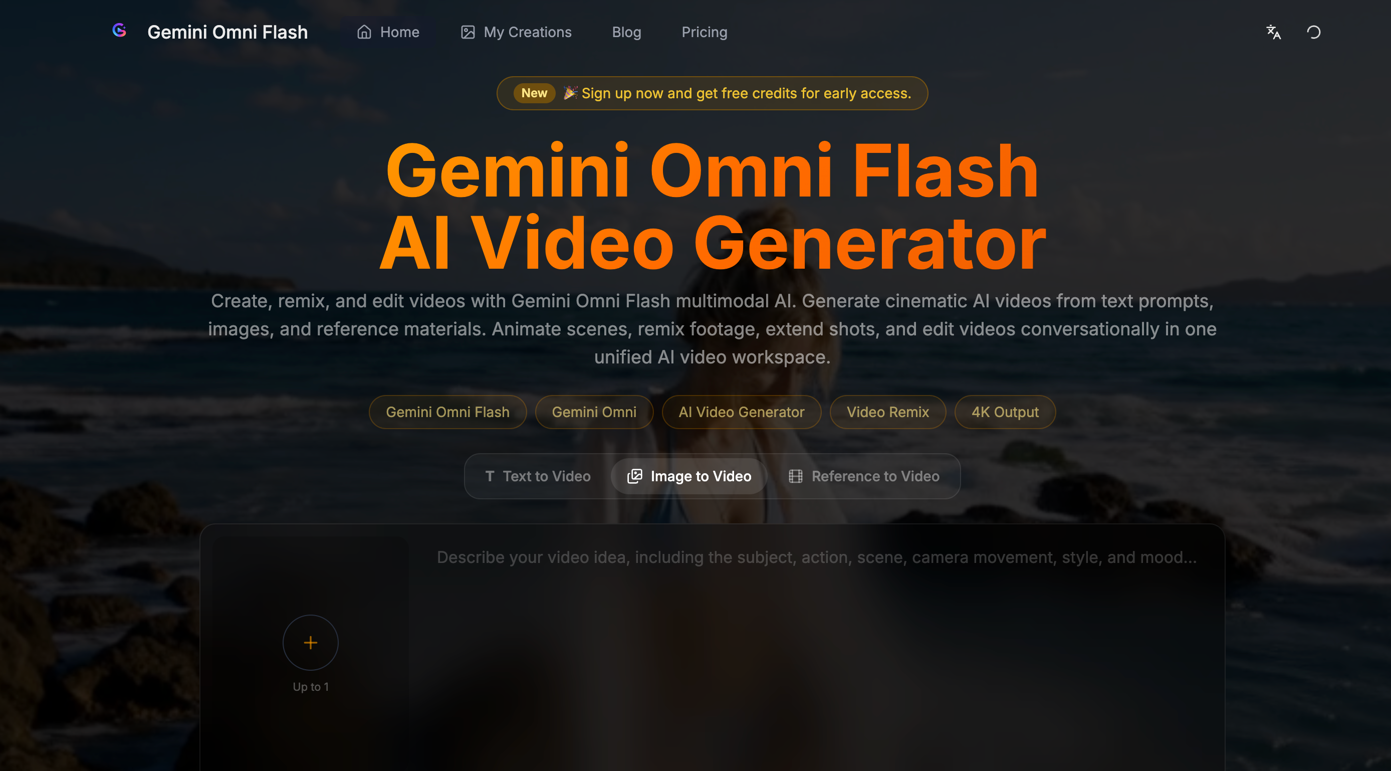 Omni Flash — AI Video Generator Powered by Gemini: Text to Video, Image to Video & Reference to Video